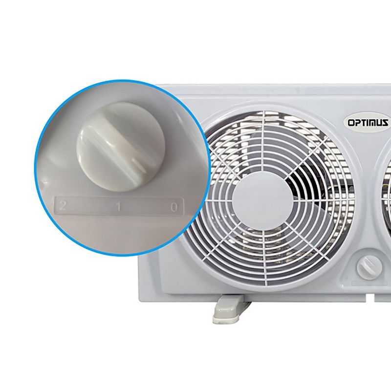 Optimus F-5280 Powerful 2 Speed Versatile 7 Inch Cool Air Home Twin Window Fan