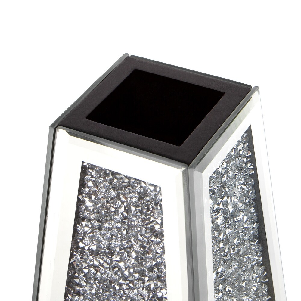 Crushed Diamond Mirrored Vases Set of 2