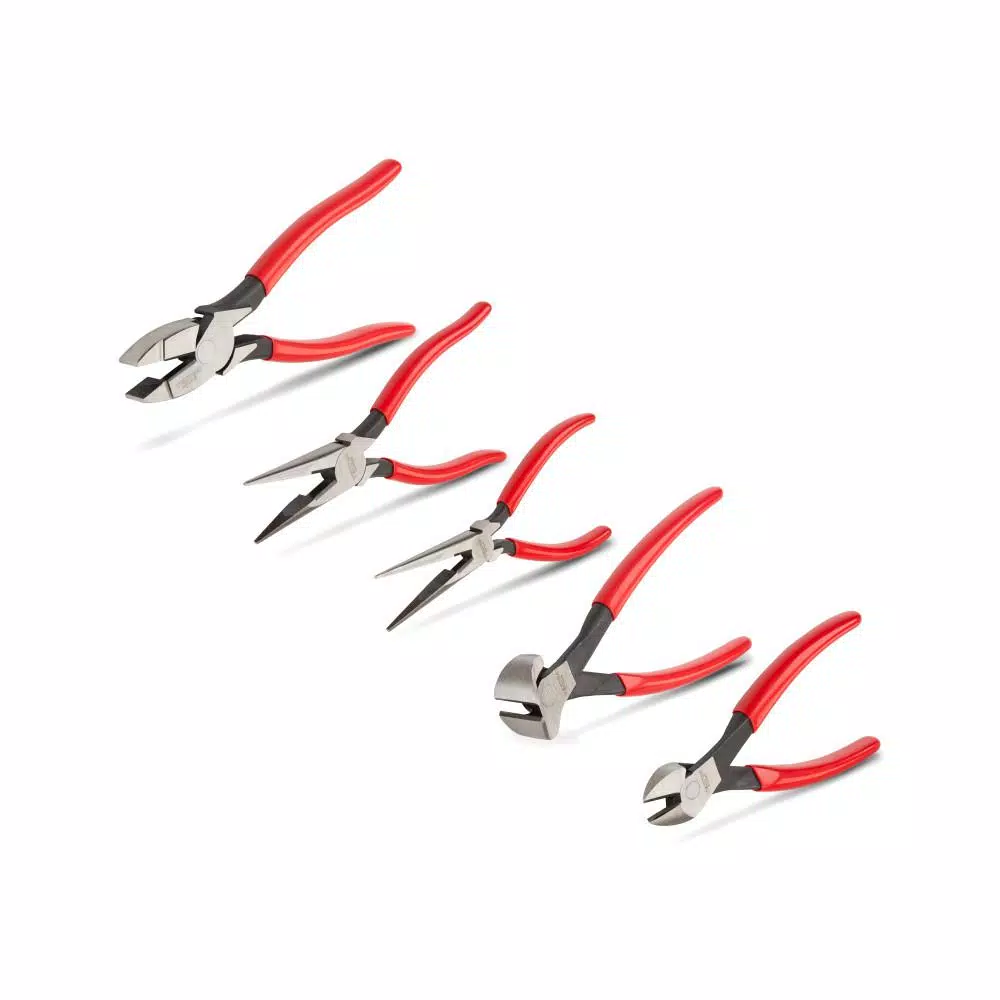 TEKTON Diagonal， End， Linemans， Long Nose Pliers Set (5-Piece) and#8211; XDC Depot