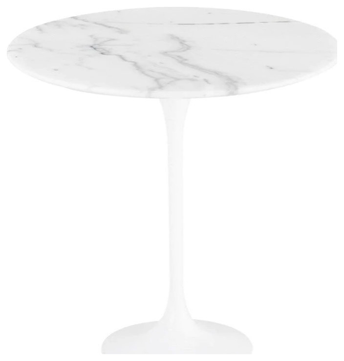 Leigh White Marble Side Table   Midcentury   Side Tables And End Tables   by V.S.D Furniture  Houzz