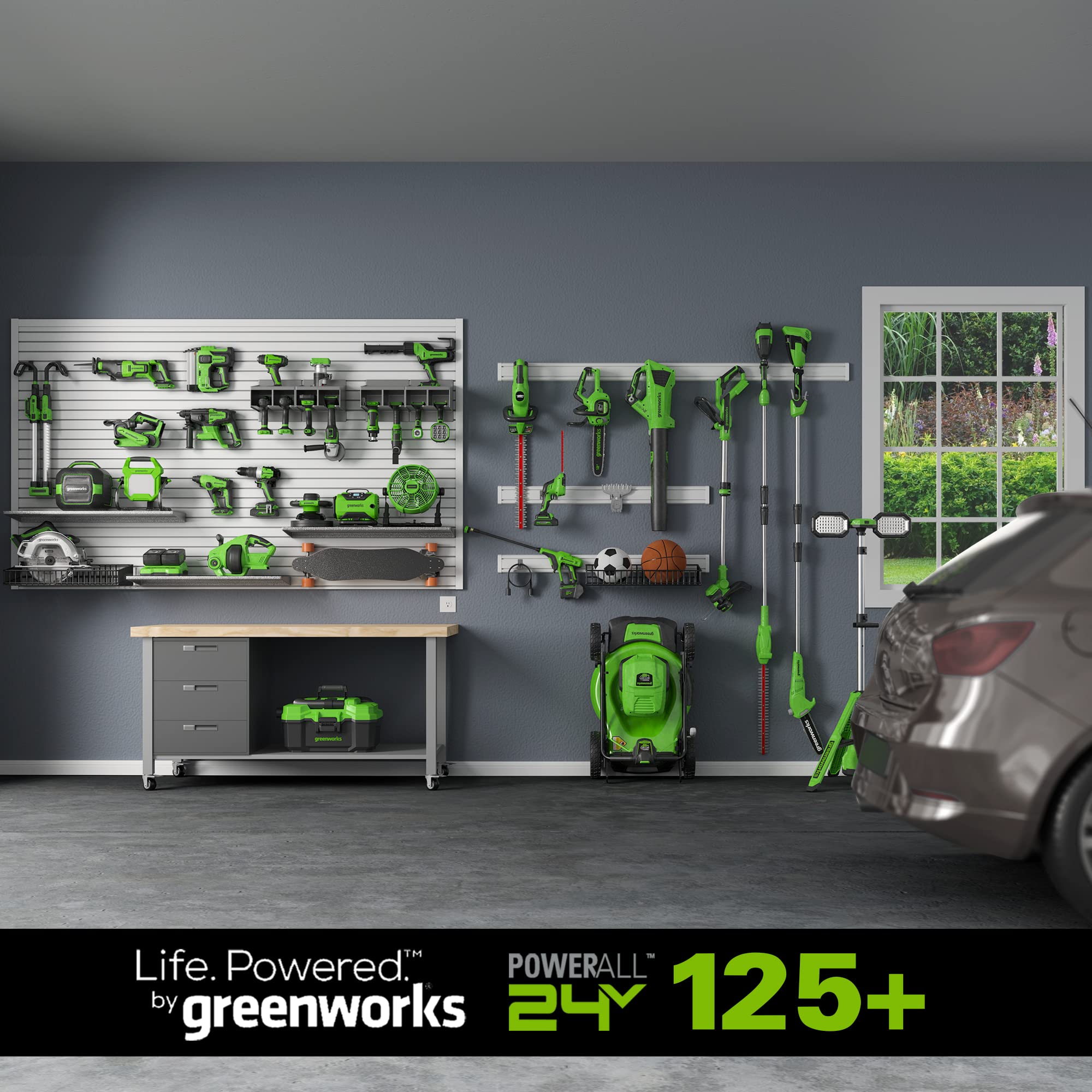 24V Cordless 330 CFM Leaf Blower with 2.0 Ah Battery | Greenworks