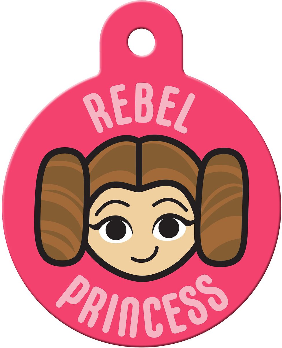 Quick-Tag Star Wars Rebel Princess Leia Circle Personalized Dog and Cat ID Tag