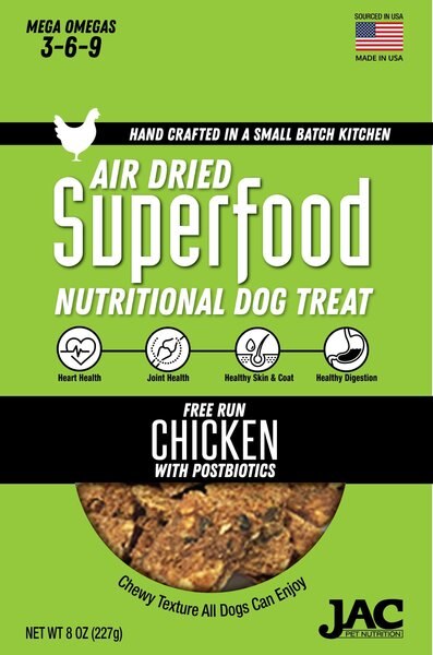 JAC Pet Nutrition Superfood Free Run Chicken Dehydrated Dog Treats