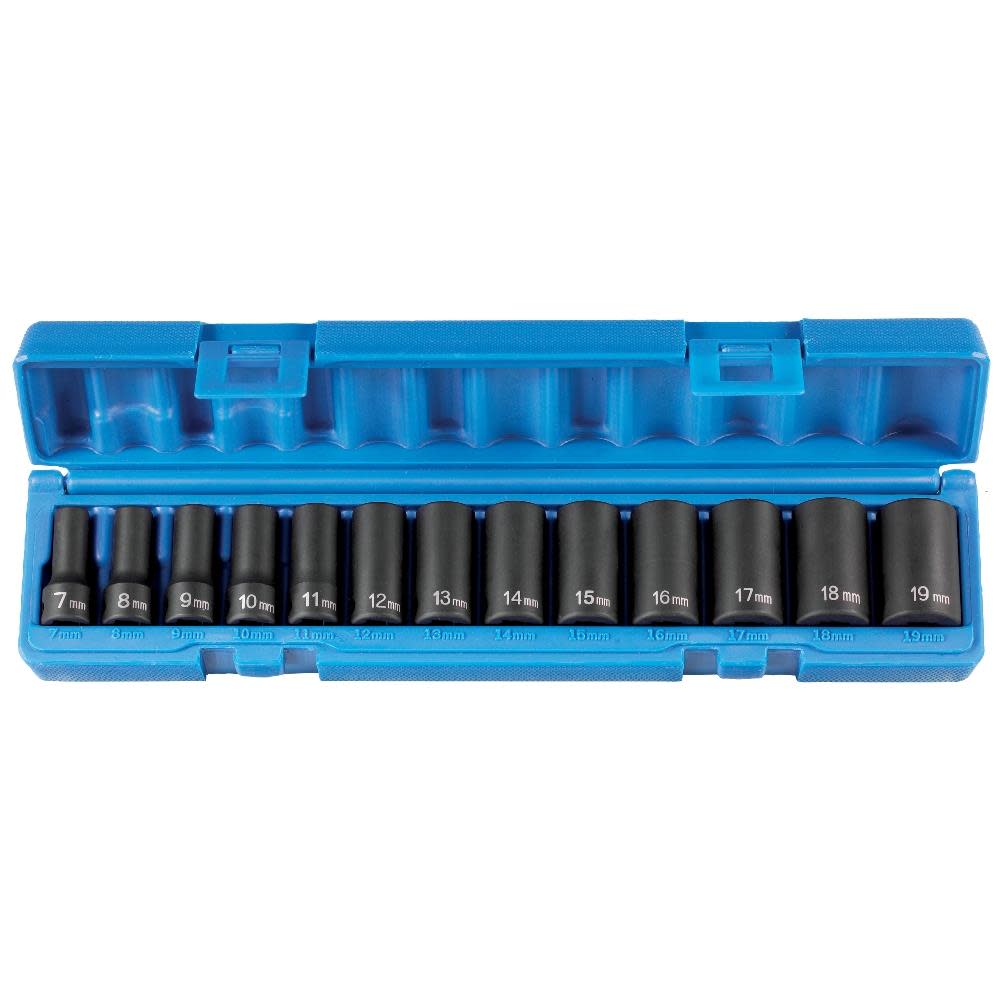 3/8 Drive 13 Piece Semi-Deep Metric Set