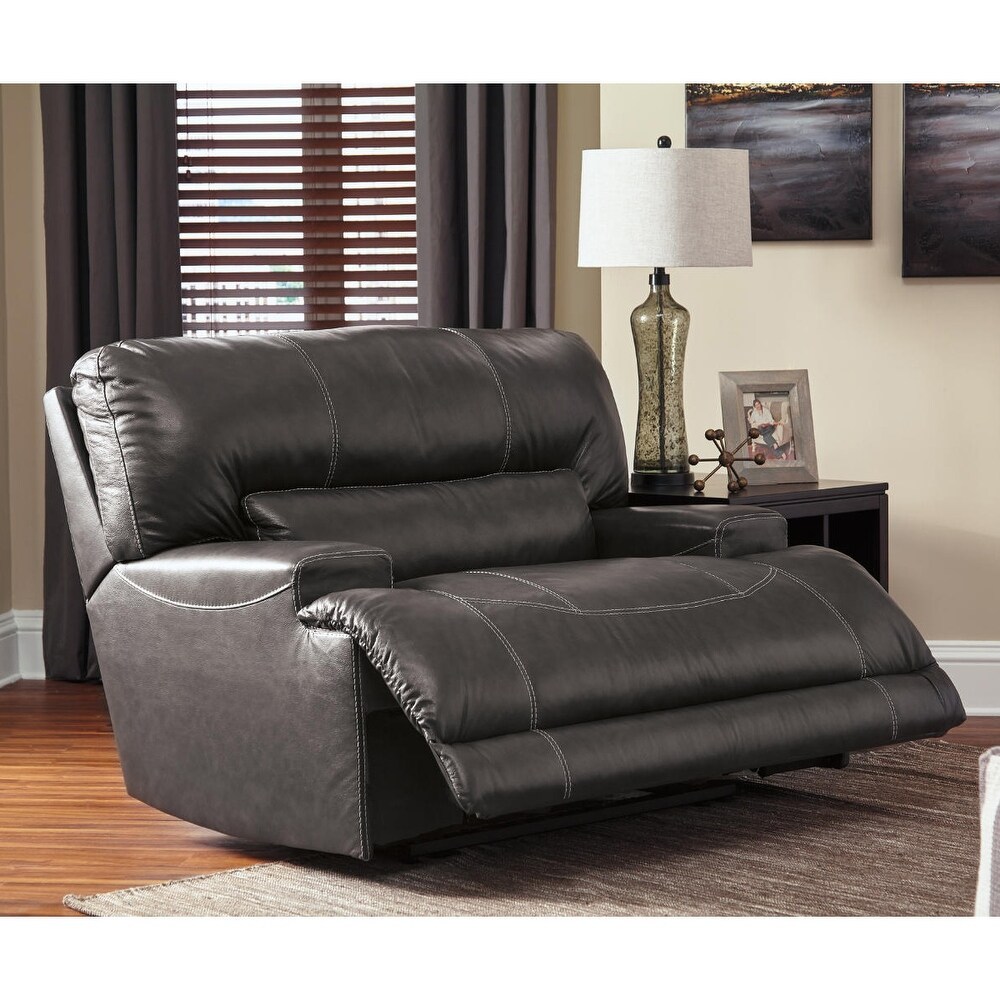 McCaskill Contemporary Wide Seat Recliner Gray