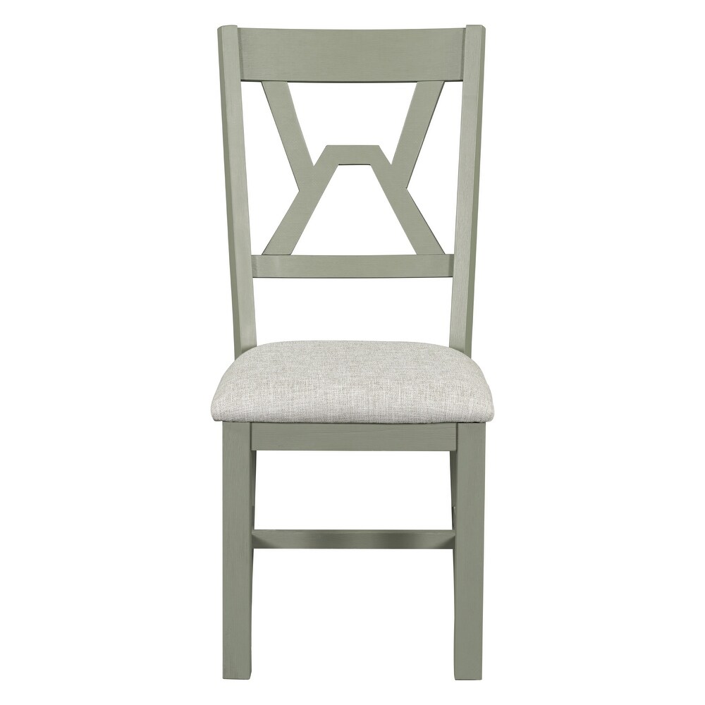 Helga Solid Wood Upholstered Dining Chairs (Set of 4)   16.3 x 18.1 x 40.1 inch