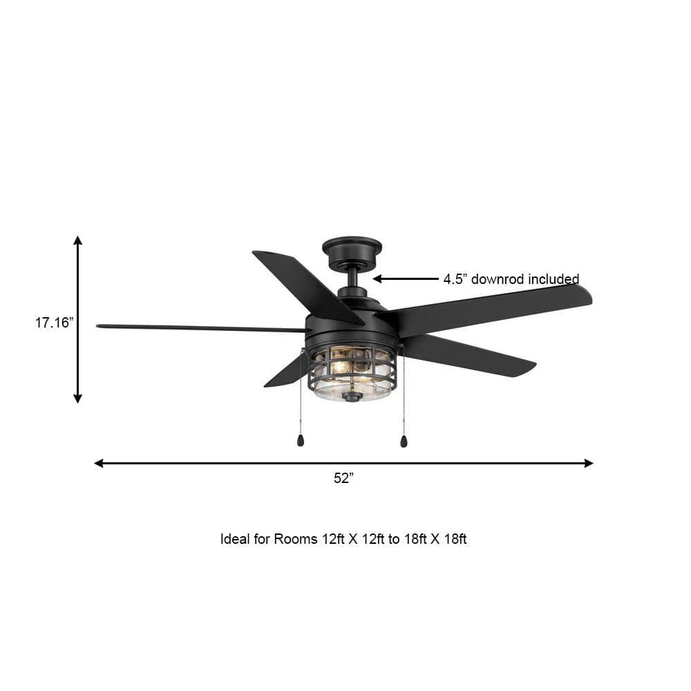 Home Decorators Collection Colbridge 52 in LED IndoorOutdoor Natural Iron Ceiling Fan with Light