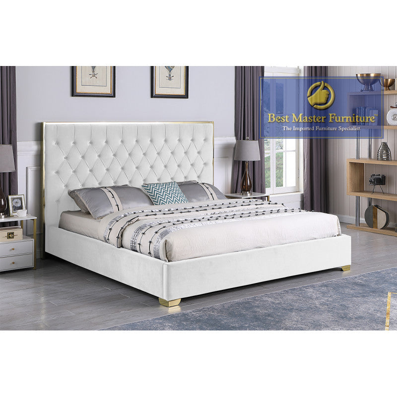 1520 Velvet Upholstered Bed