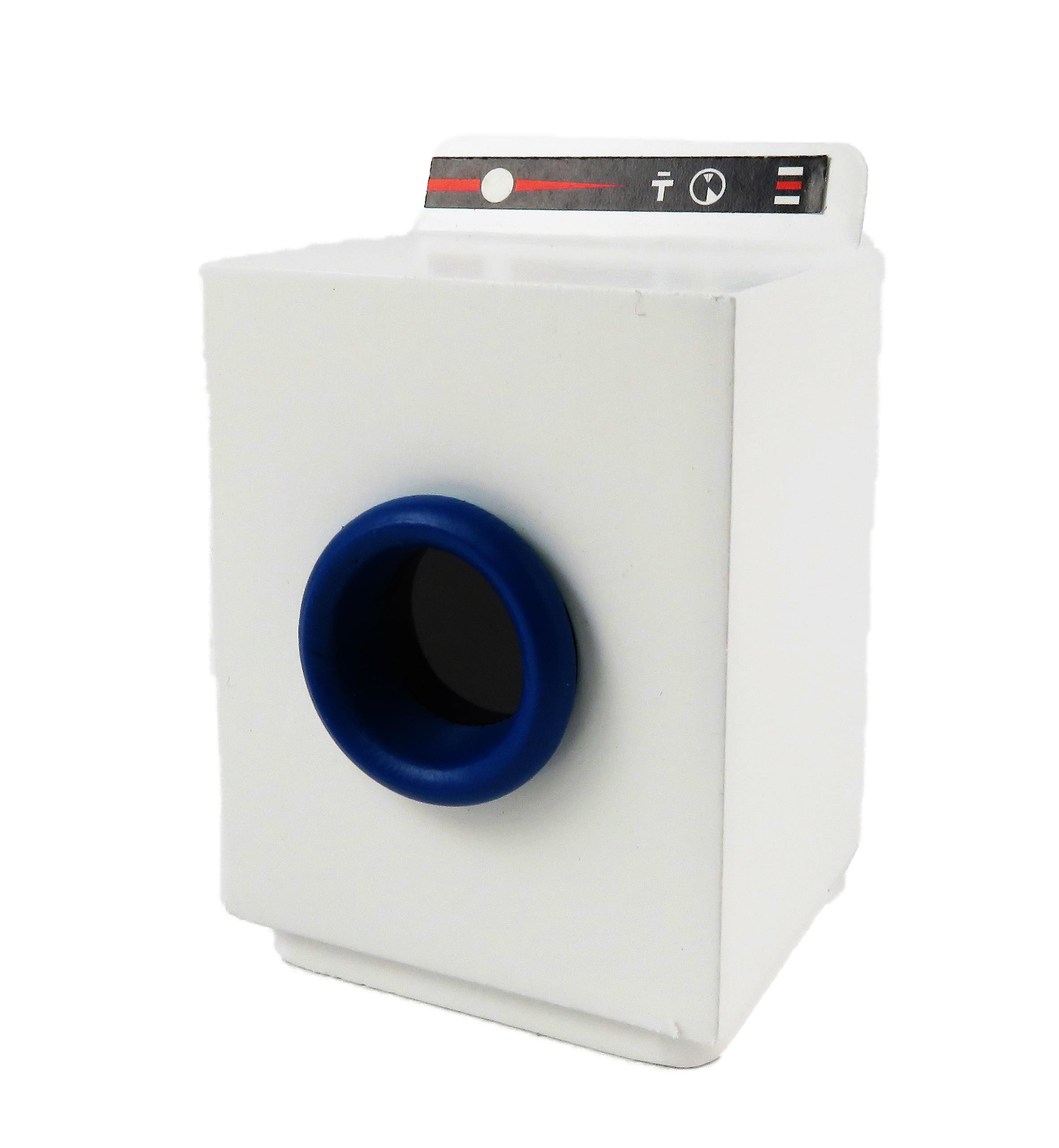 Dolls House White Washing Machine Blue Door Modern Utility Kitchen Furniture