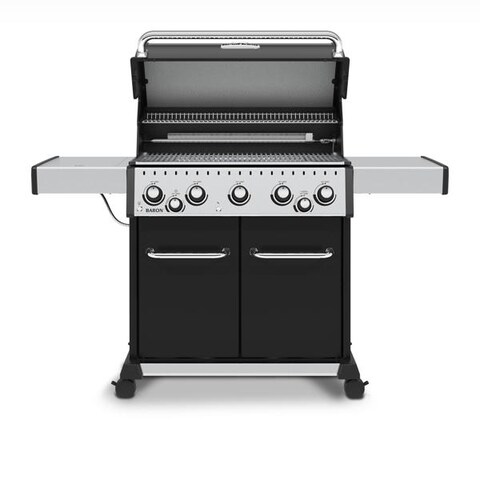 Broil King Baron 590 PRO 5-Burner Propane Gas Grill with Rotisserie and Side Burner