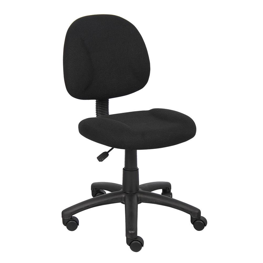 BOSS Office Products HomePRO 25 in. Wide Black Armless Task Chair B315-BK