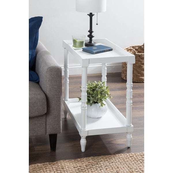 Kate and Laurel Bellport Wood Side Table with Shelf