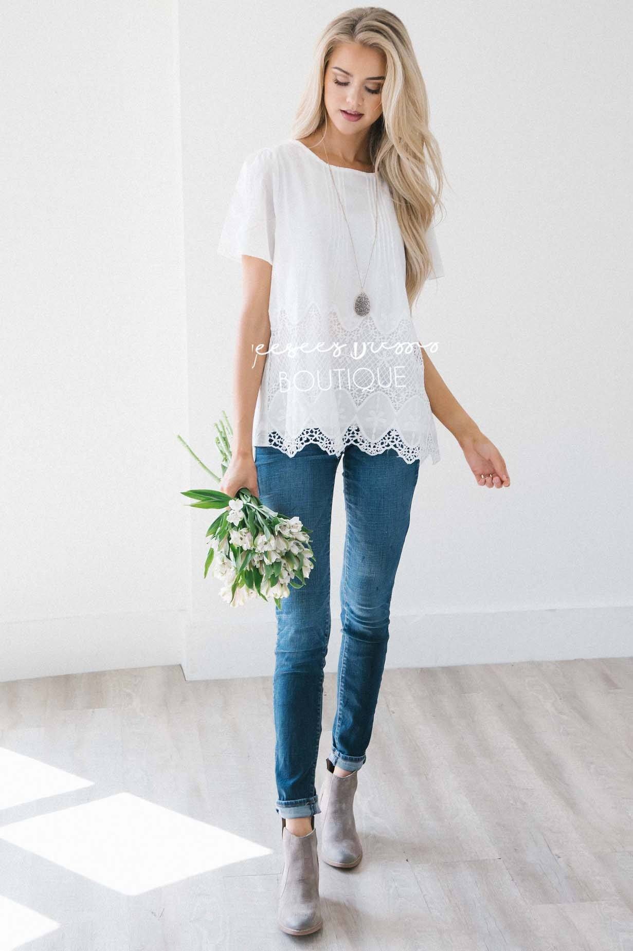 Flower Power Lace Trim Top