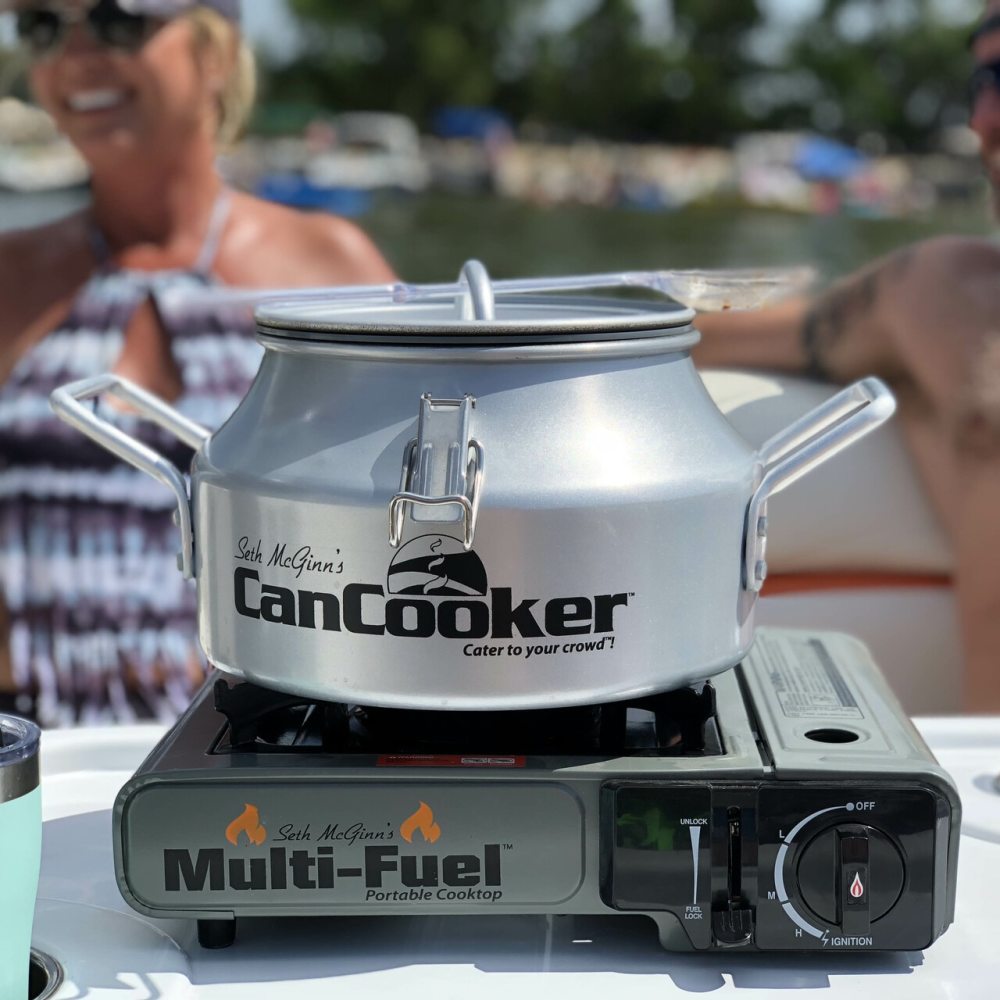 CanCooker Multi Fuel Portable Cooktop Black/Gray ;