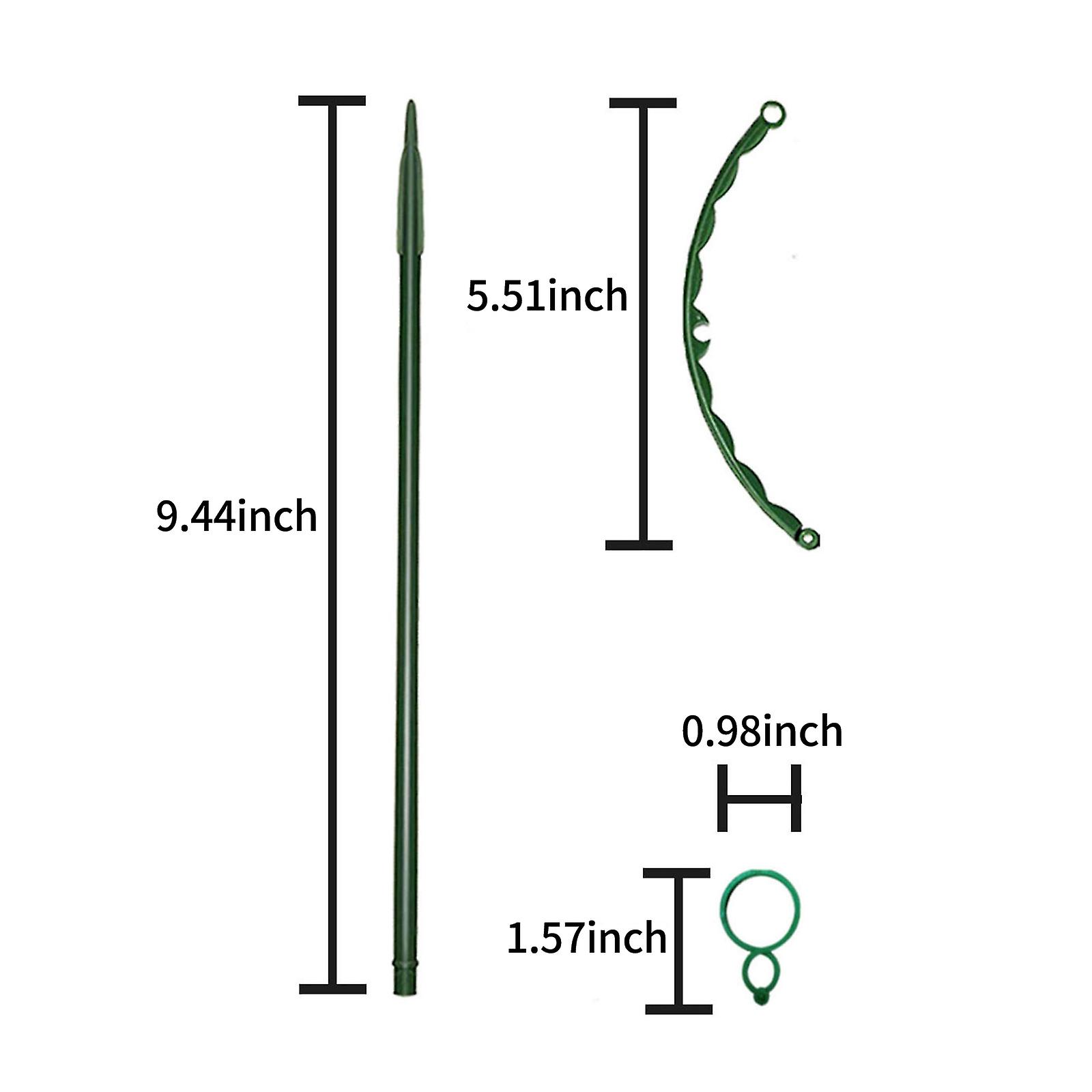 Green Yegbong 3pcs Plant Support Half Round Plant Support Ring Garden Flower Support Climbing Trellis Plant Stakes Plant Cage For Small Plant Flower V