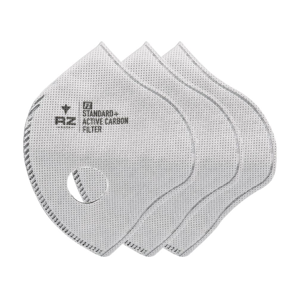 RZ Mask F1 Active Carbon Filters， Large， 3pk