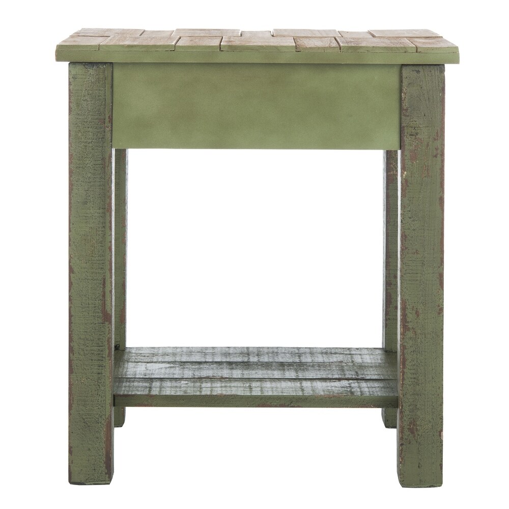 SAFAVIEH Alfred Antique Green Accent Table   21\