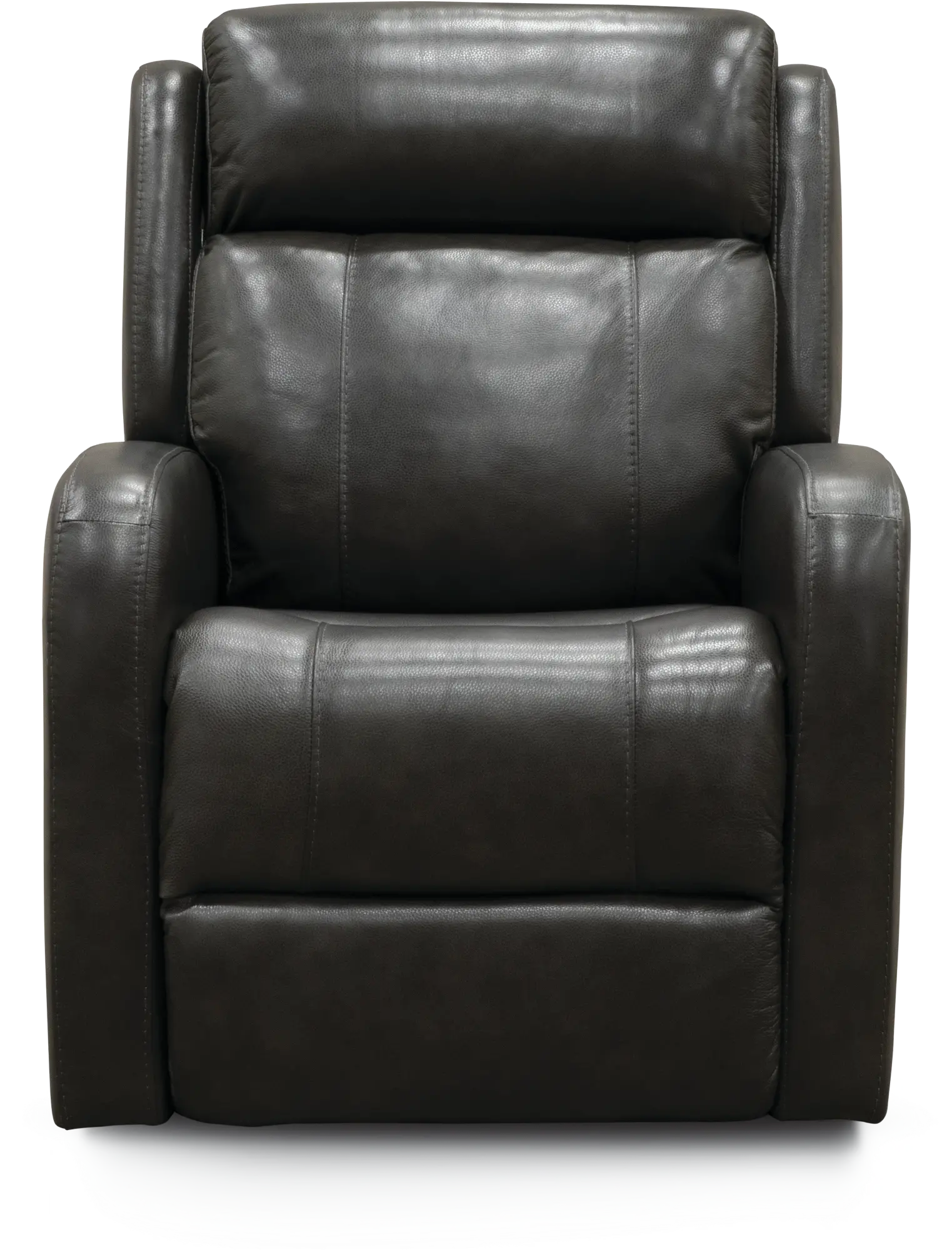 Blair Gray Leather-Match Power Swivel Glider Recliner