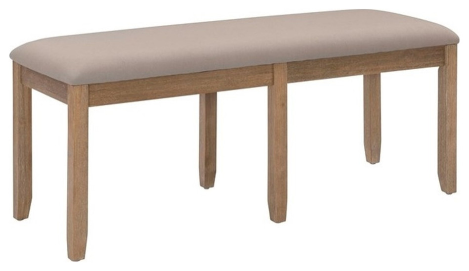 Linon Jordan Wood Backless Bench in Dark Charcoal Gray   Transitional   Upholstered Benches   by Homesquare  Houzz