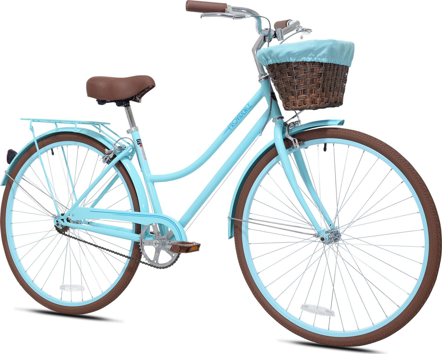 Kent Bicycles 700C Providence Ladies Cruiser Bike  Light Blue and Brown