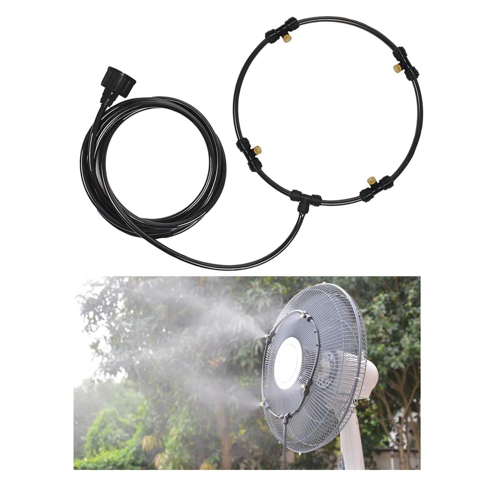 Fan Misting Kit for a Cool Patio Misting Line and Removable Brass Nozzle and Adapter， Outdoor Fan， fan misters for cooling outdoor