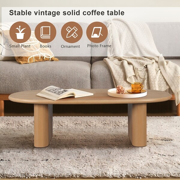 Roomfitters 51'' Tapered Tabletop Coffee Table，Natural Wood