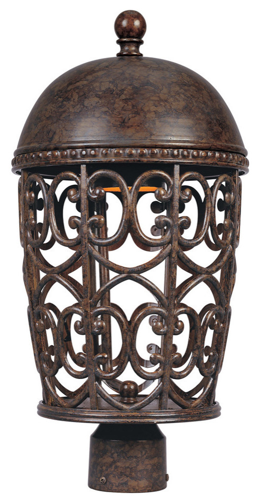 Designers Fountain 97596 BU Amherst   One Light Outdoor Post Lantern   Mediterranean   Post Lights   by Buildcom  Houzz