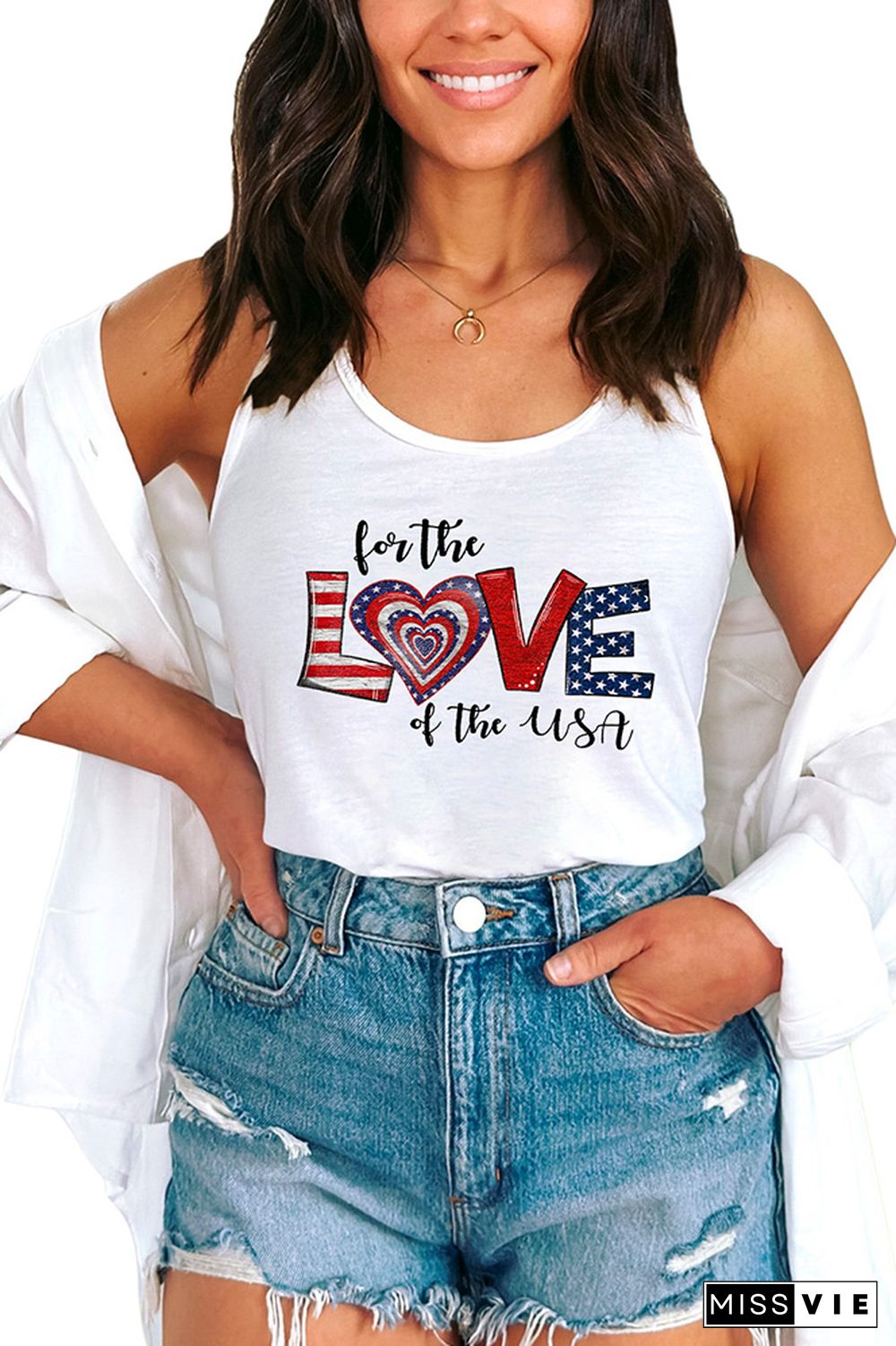 For the love of the Usa Tank Top