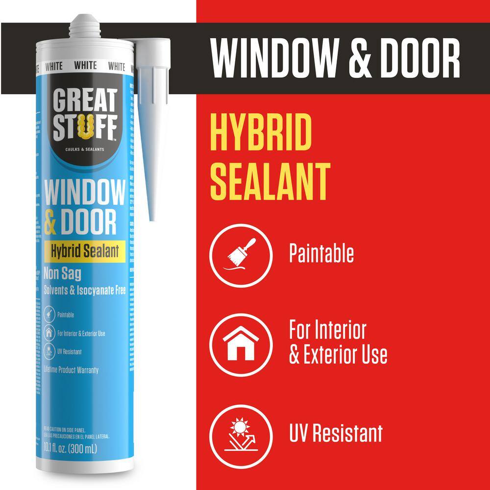 GREAT STUFF 10.1 fl. oz. Gray Window and Door Hybrid Polymer Sealant (2-Pack) 99DOOR3033X02