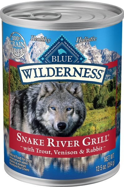 Blue Buffalo Wilderness Snake River Grill Trout， Venison and Rabbit Formula Grain-Free Canned Dog Food