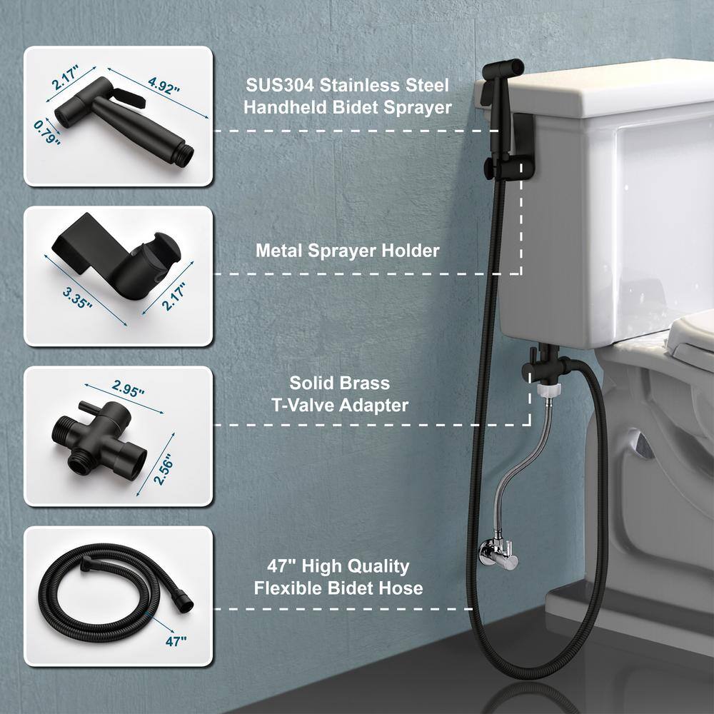 Nestfair Non- Electric Bidet Attachment in. Matte Black SMD6029B