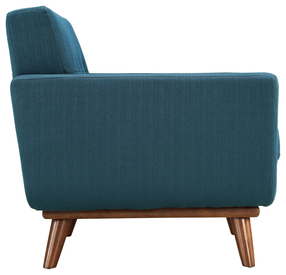 2 Piece Engage Armchair and Loveseat Set  Upholstered Fabric   Midcentury   Living Room Furniture Sets   by ZFurniture  Houzz