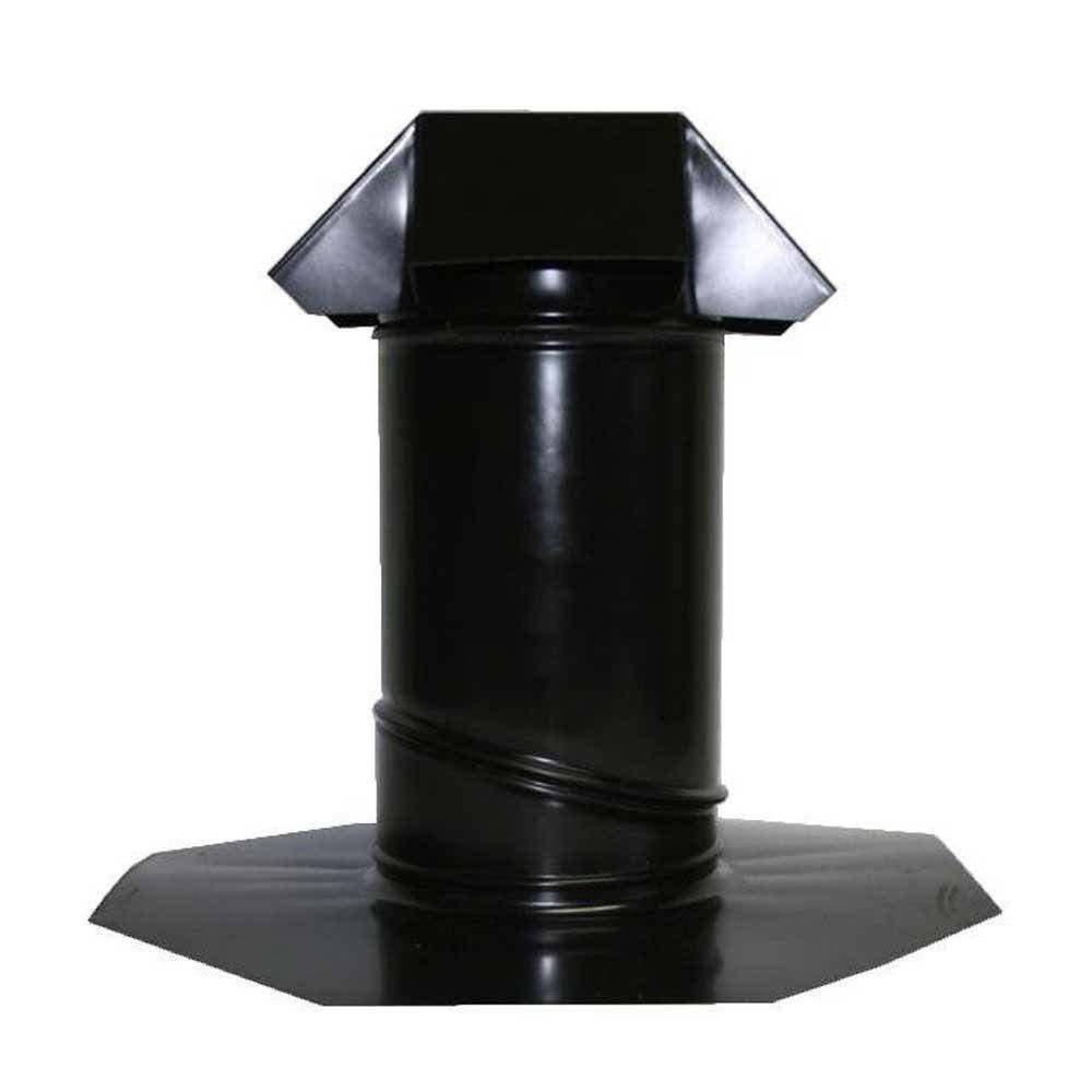 Gibraltar Building Products 6 in. Adjustable Pitch Galvanized Steel Pipe Flashing in Black JACK6BLK