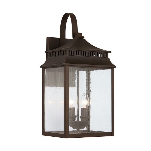 Sutter Creek Oiled Bronze Outdoor Wall Lantern w/ Antiqued Water Glass Shopping - The Best Deals on Outdoor Wall Lanterns | 40501421