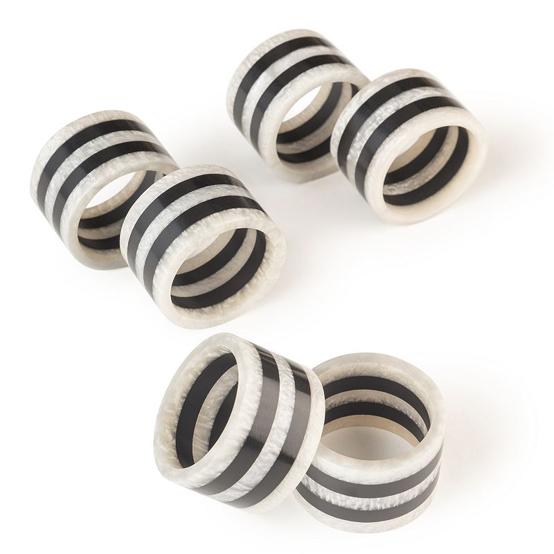 Panama Napkin Rings， Set of 6