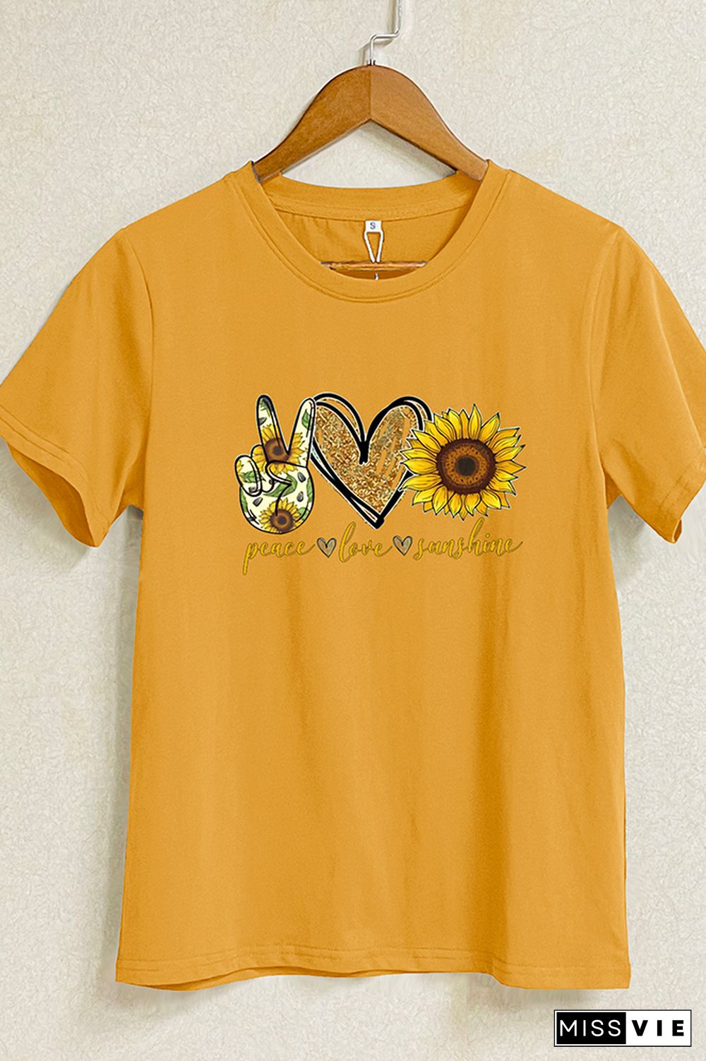 Peace Love Sunshine Short Sleeve Graphic Tee Wholesale