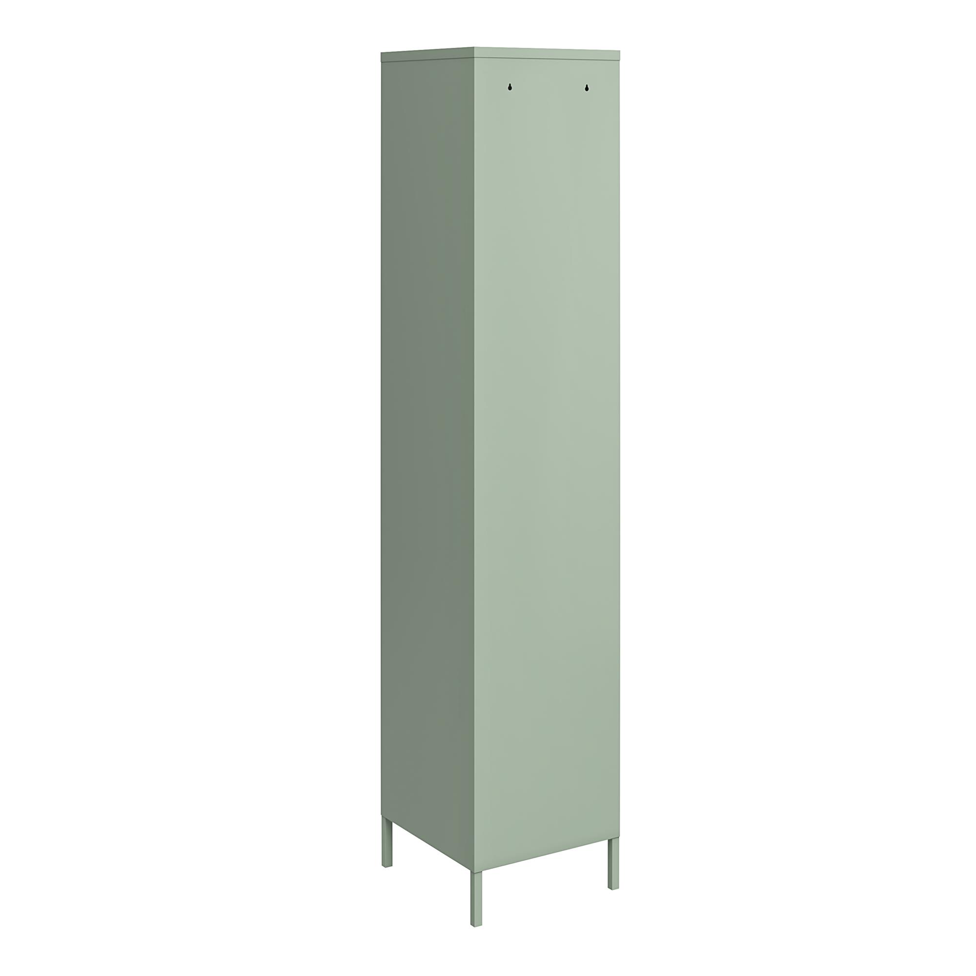 Shadwick 1 Door Tall Single Metal Locker Style Storage Cabinet， Pale Green