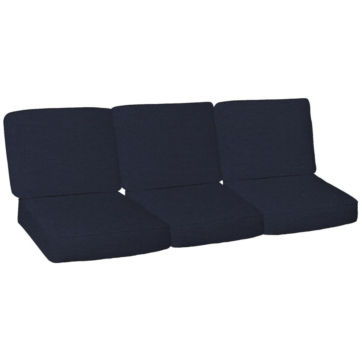 Sunbrella Canvas Navy 6 Piece Small Outdoor Replacement Sofa Cushion Set W/ Piping By Signature