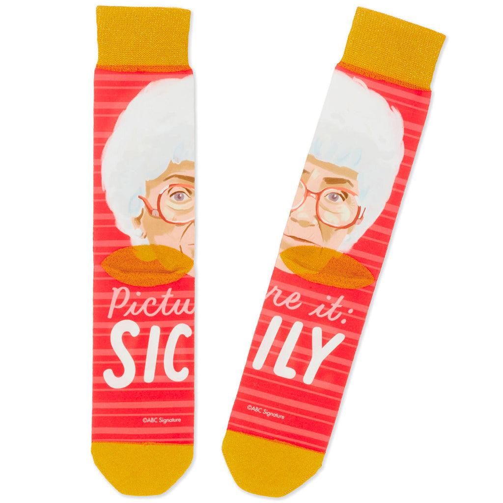 Hallmark  Sophia The Golden Girls Sicily Novelty Crew Socks