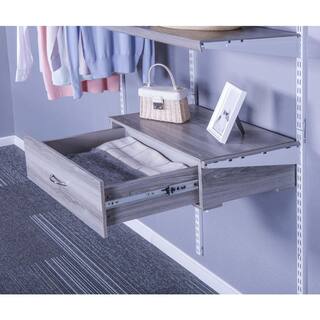 Everbilt Genevieve Gray Adjustable Closet Organizer Small Drawer Kit 90672