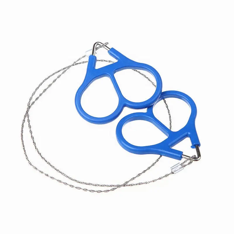 1PC Outdoor Practical Emergency Gear Stainless Steel Wire Saw Camping Hiking Manual Hand Steel Rope Chain Saw Survival Tools