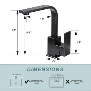 ALEASHA Single Handle Bar Faucet in Oil Rubbed Bronze AL-1A23RB