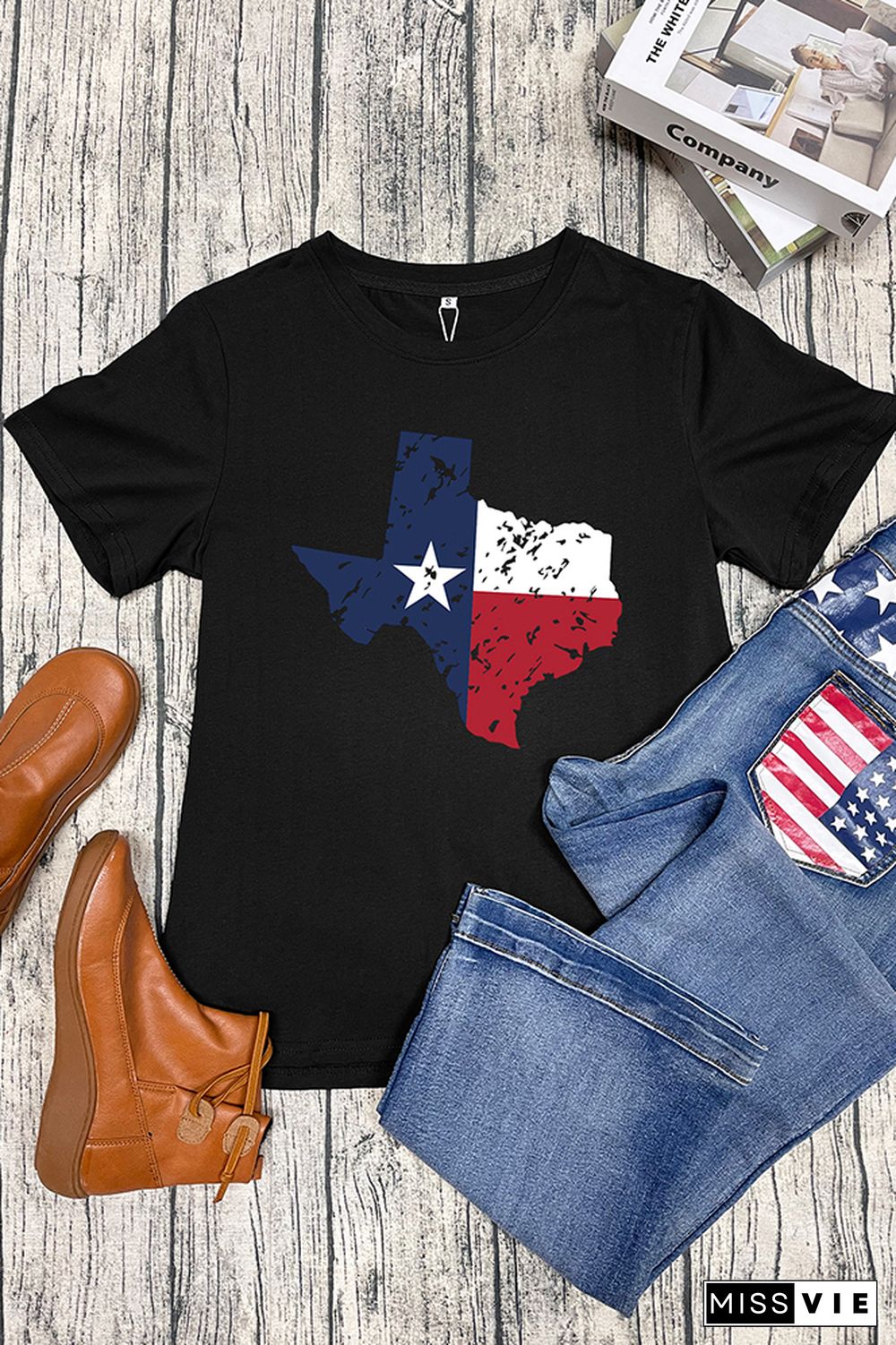 Texas Flag Short Sleeve Graphic Tee Wholesale