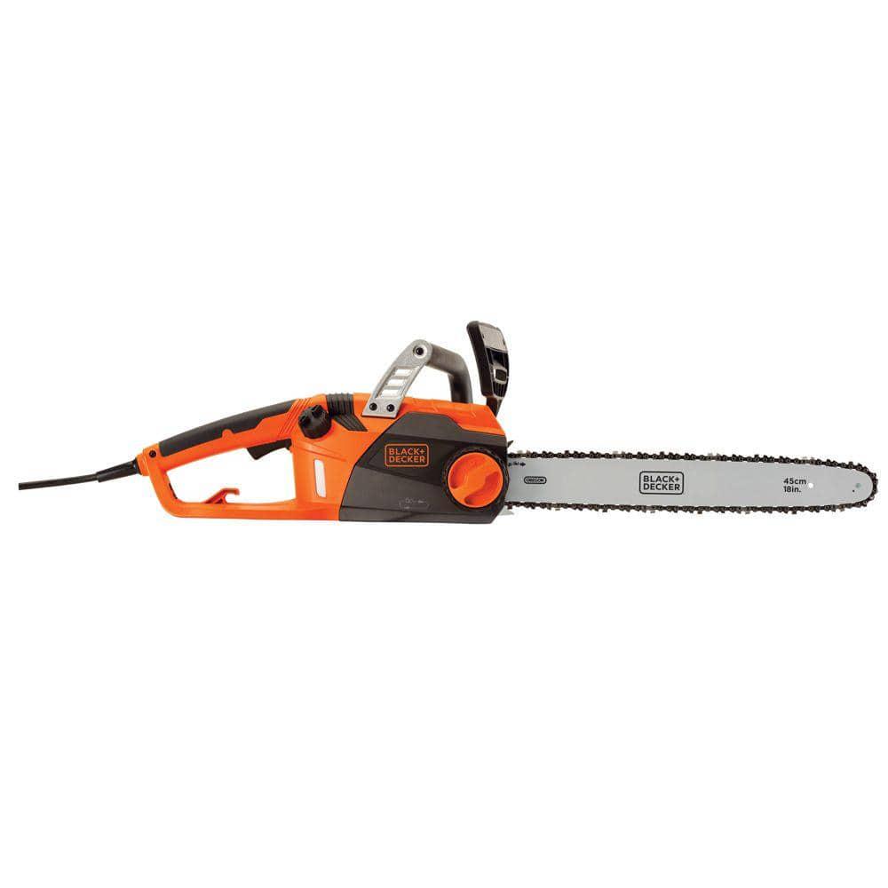 BLACKDECKER 18 in 15 AMP Corded Electric Rear Handle Chainsaw with Automatic Oiler