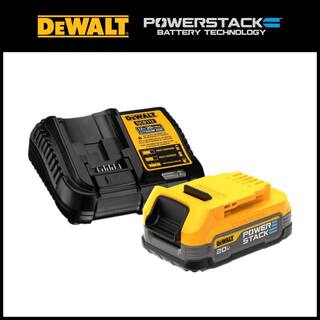 DW 20V Compact Cordless 12 in. Hammer Drill and 20V MAX POWERSTACK Compact Battery Starter Kit DCD805BW034C