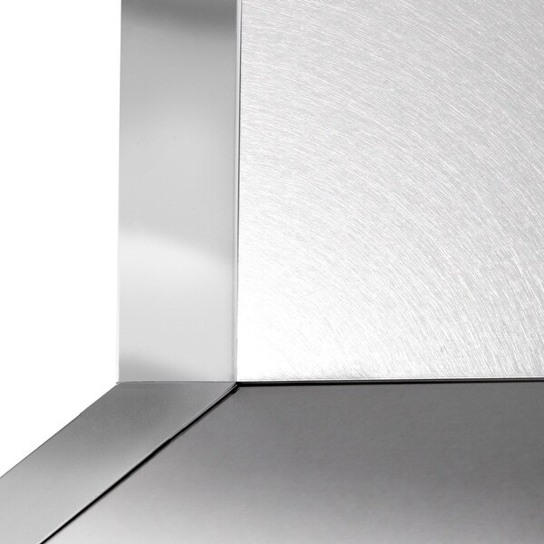 ZLINE Designer Series Wall Mount Range Hood in Fingerprint Resistant Stainless Steel with Mirror Accents