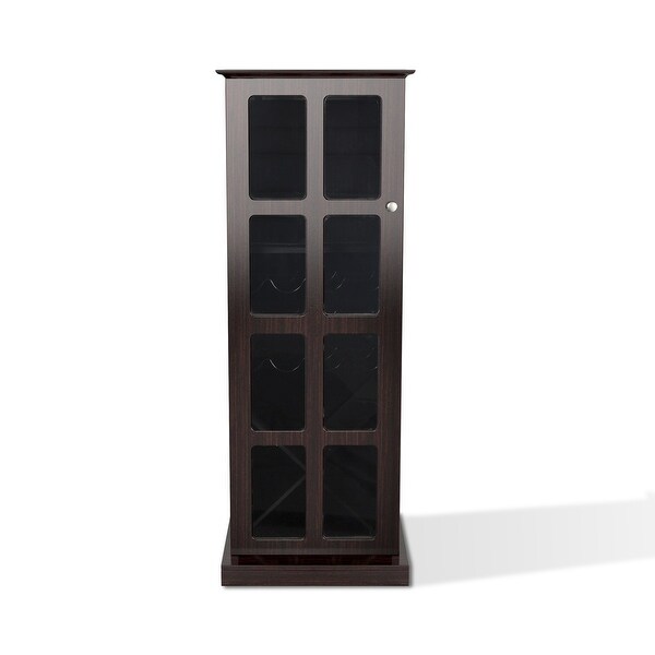 Windowpane 24-Bottle Wine Cabinet， Espresso