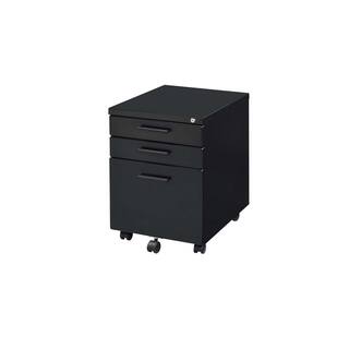 wetiny Black File Cabinet with Drawer 121692880