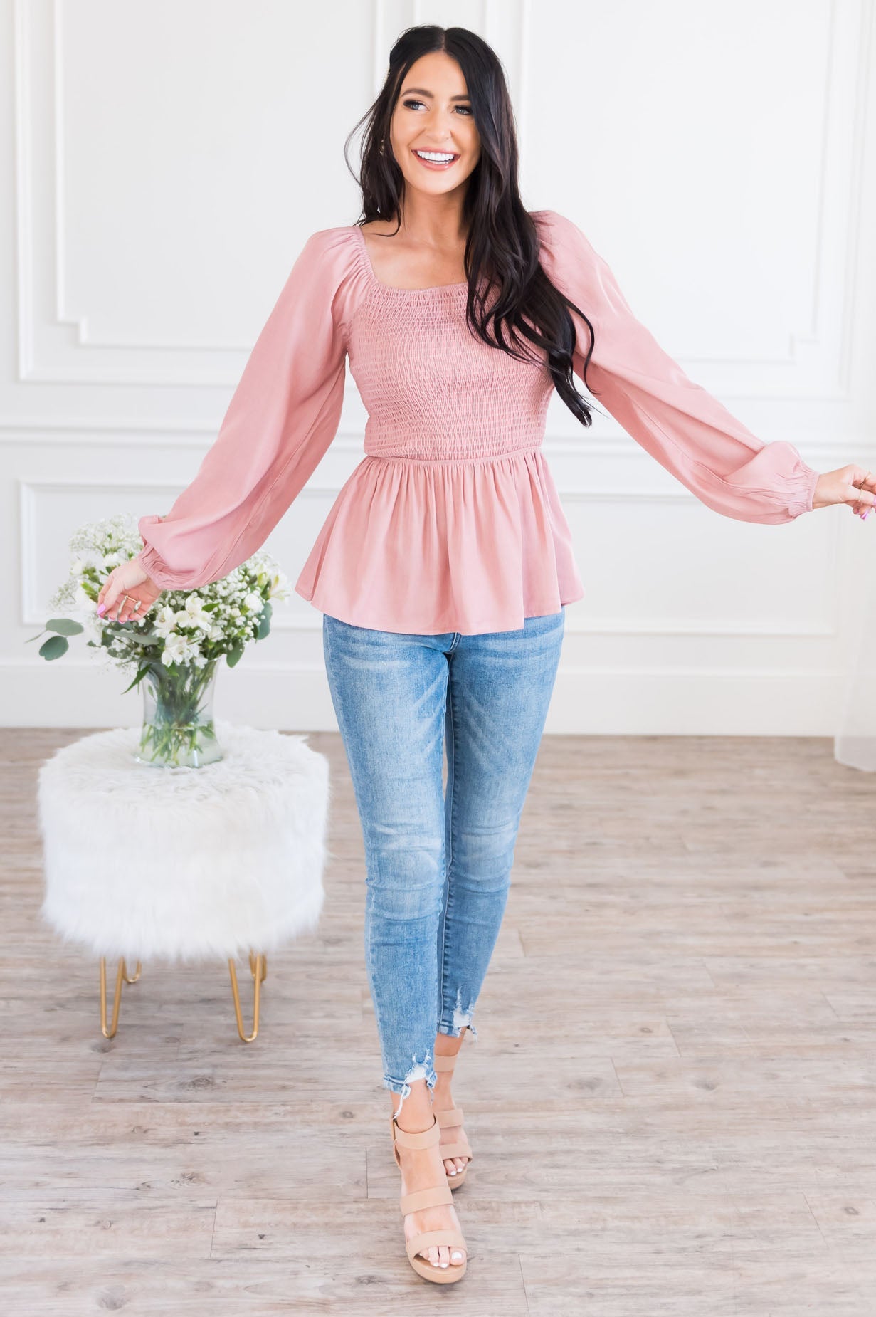 The Perfect Time Modest Blouse