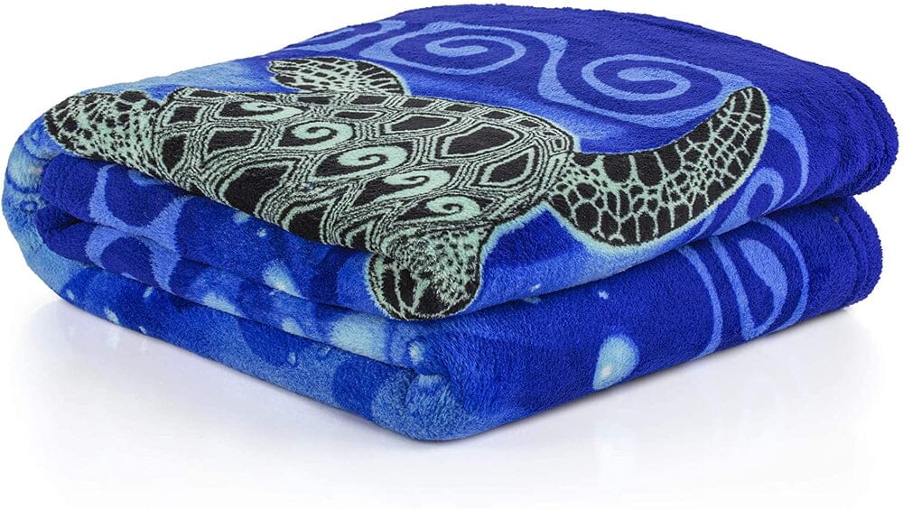 Tribal Sea Turtles Super Soft Plush Fleece Throw Blanket